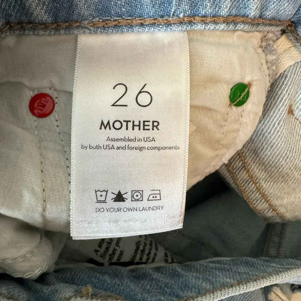 MOTHER SNACKS High Waisted Twizzy Skimp Bread & Butterfly Jeans Size 26 NWT - Picture 6 of 16